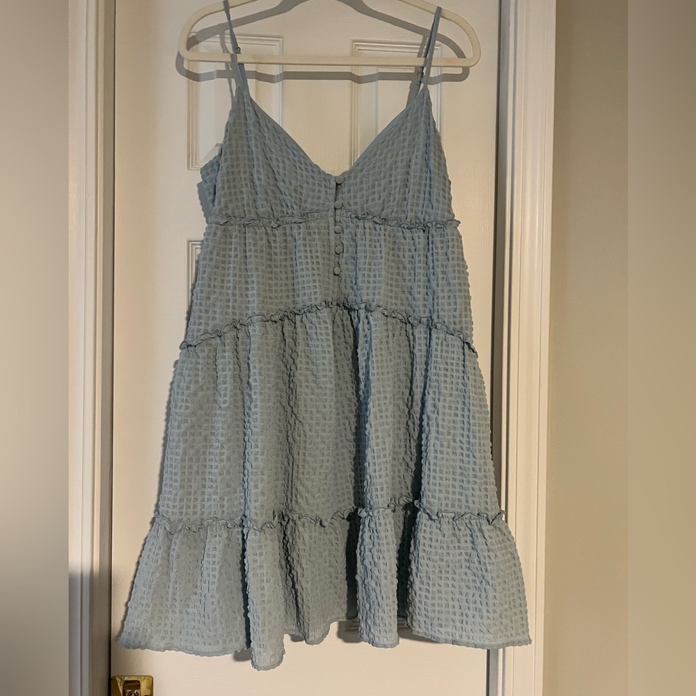 Aeropostale Sky Blue Smocked Dress